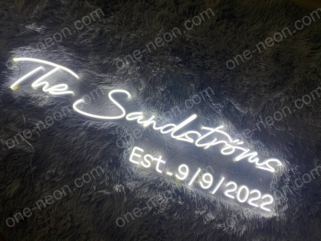 The Sandströms est. 9/9/2022 | LED Neon Sign