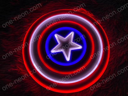 Captain America Shield | Edge Lit Acrylic Signs