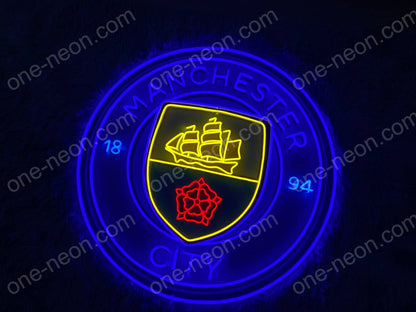 Manchester City Logo | Neon Acrylic Artwork