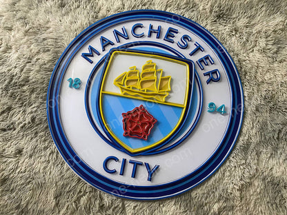 Manchester City Logo | Neon Acrylic Artwork