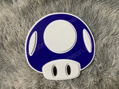 Mario 1-Up Mushroom | Edge Lit Acrylic Signs