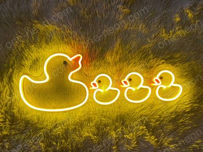 Duck Family | LED Neon Sign