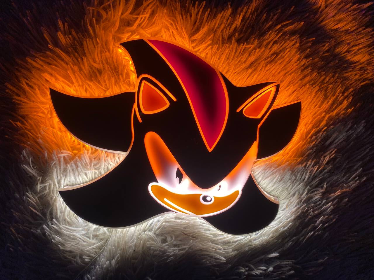 Shadow The Hedgehog | Edge Lit Acrylic Signs