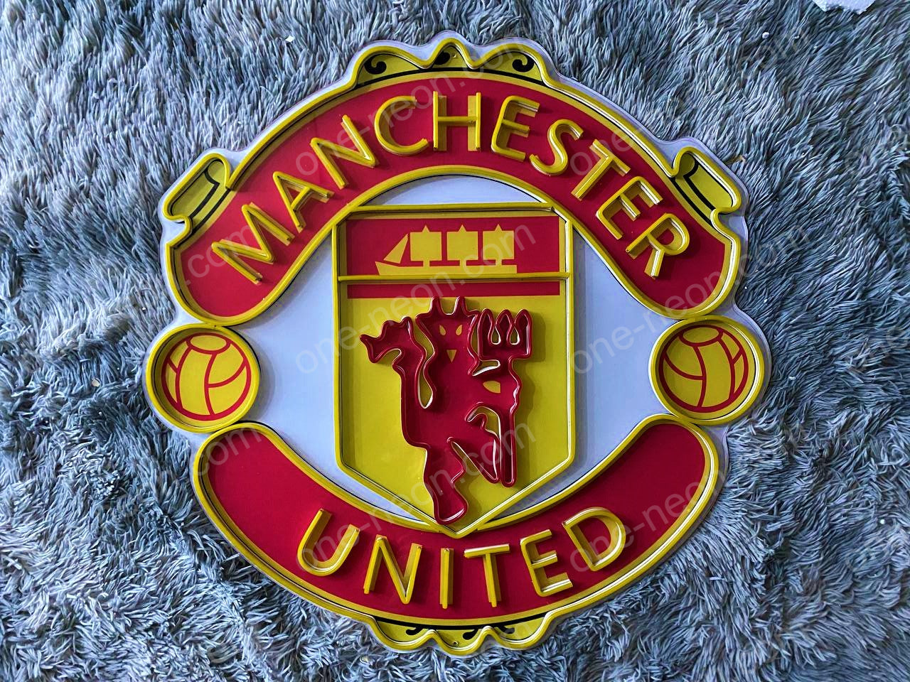 Manchester United Logo | Neon Acrylic Artwork