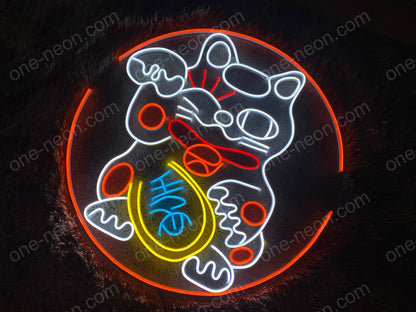 Lucky Cat | LED Neon Sign