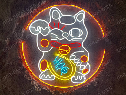 Lucky Cat | LED Neon Sign