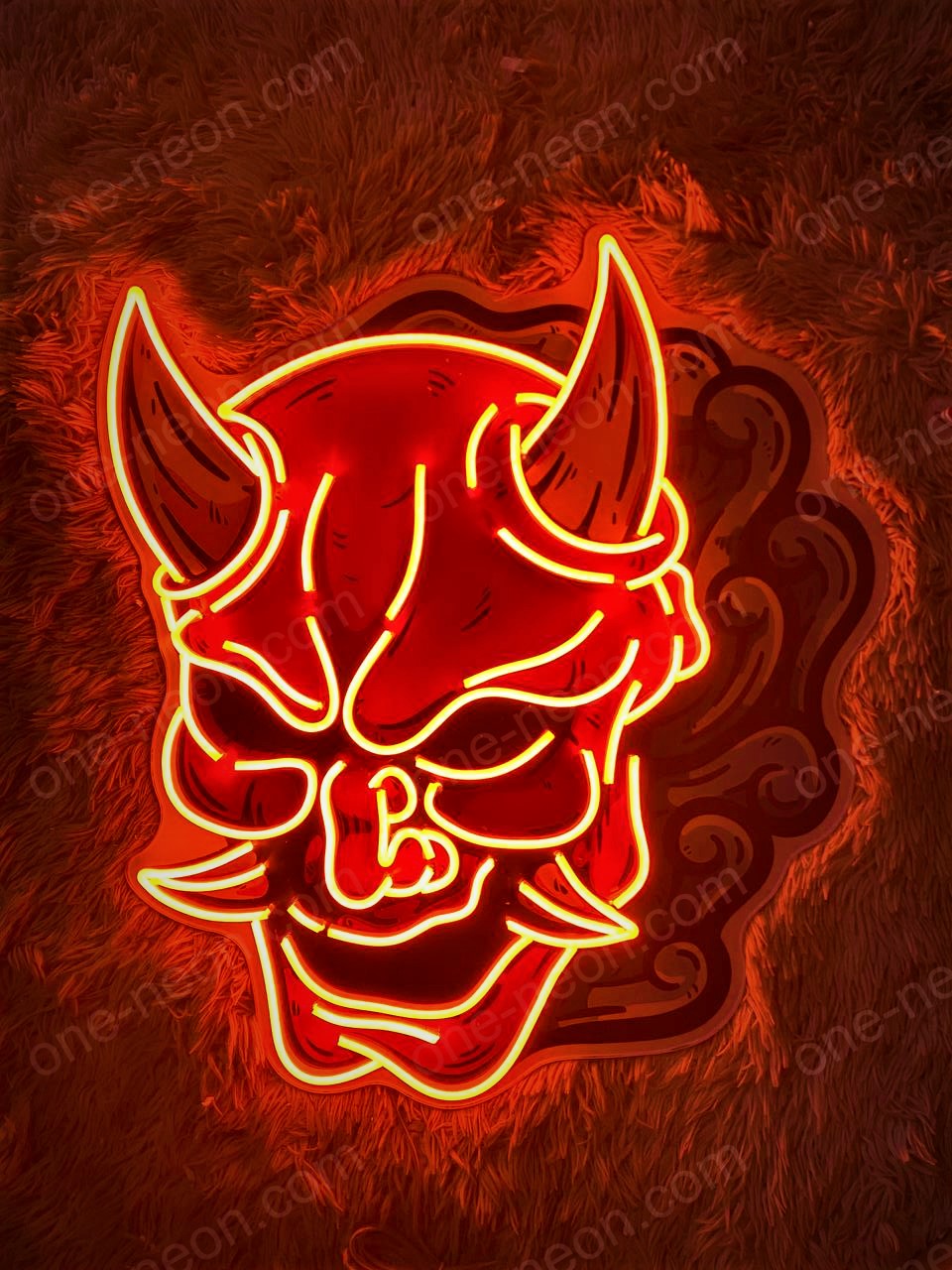 Hannya Mask | Neon Acrylic Artwork