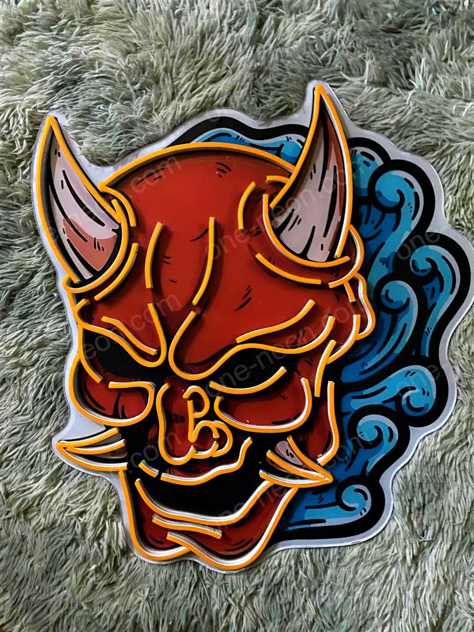 Hannya Mask | Neon Acrylic Artwork