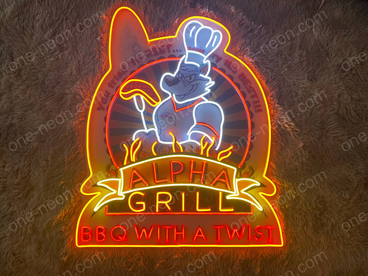 Alpha Grill BBQ With A Twist | LED Neon Sign