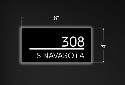 308 S NAVASOTA | Custom House Number Sign