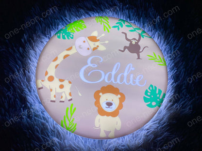 Safari Animals | Edge Lit Acrylic Signs