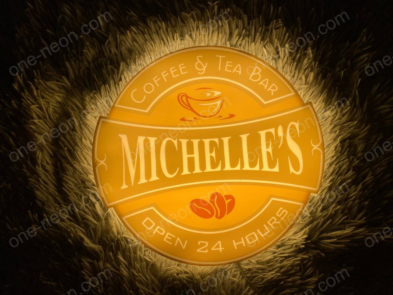 Michelle's Coffee | Edge Lit Acrylic Signs