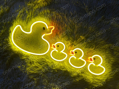 Duck Family | LED Neon Sign