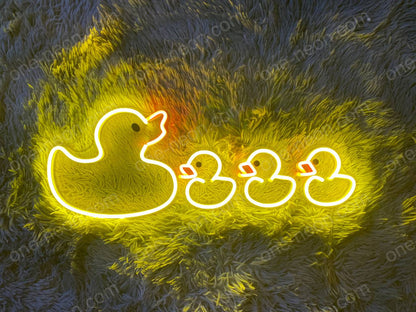 Duck Family | LED Neon Sign