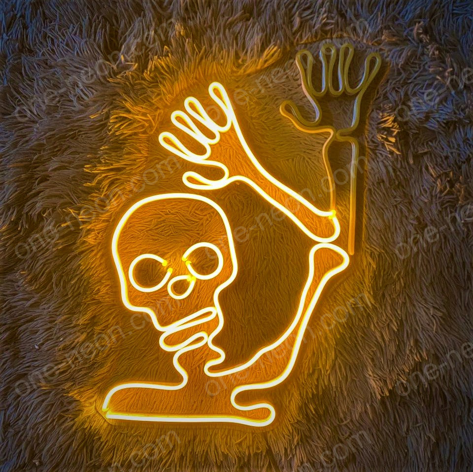 Halloween - Skeleton Waving | LED Neon Sign