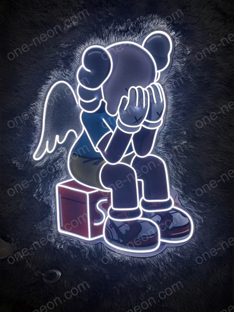 Flying KAWS Supreme | LED Neon Sign (UV Printed)