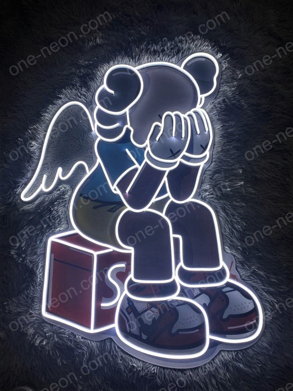 Flying KAWS Supreme | LED Neon Sign (UV Printed)