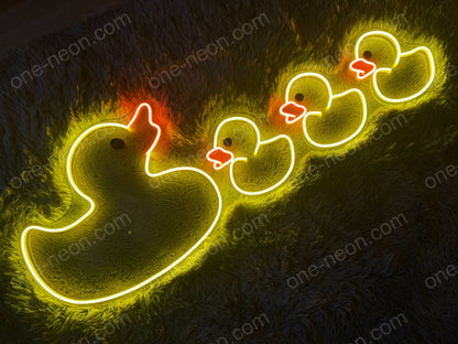 Duck Family | LED Neon Sign