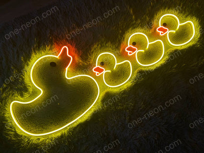 Duck Family | LED Neon Sign