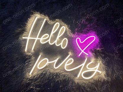 Hello Lovely | LED Neon Sign