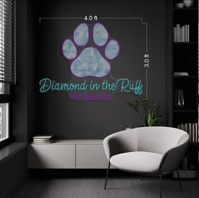 Diamond In The Ruff | LED Neon Sign