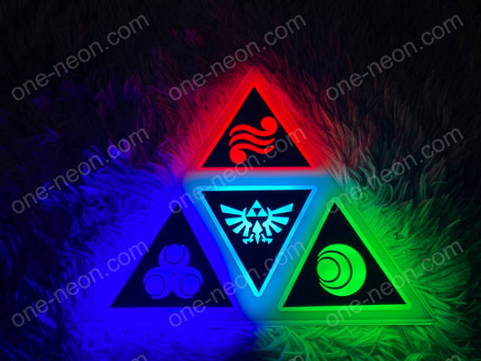 Legend of Zelda Triforce | Edge Lit Acrylic Signs