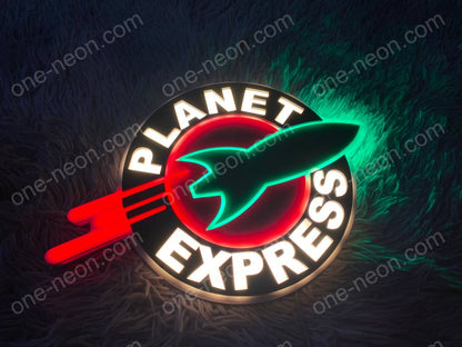 Planet Express | Edge Lit Acrylic Signs