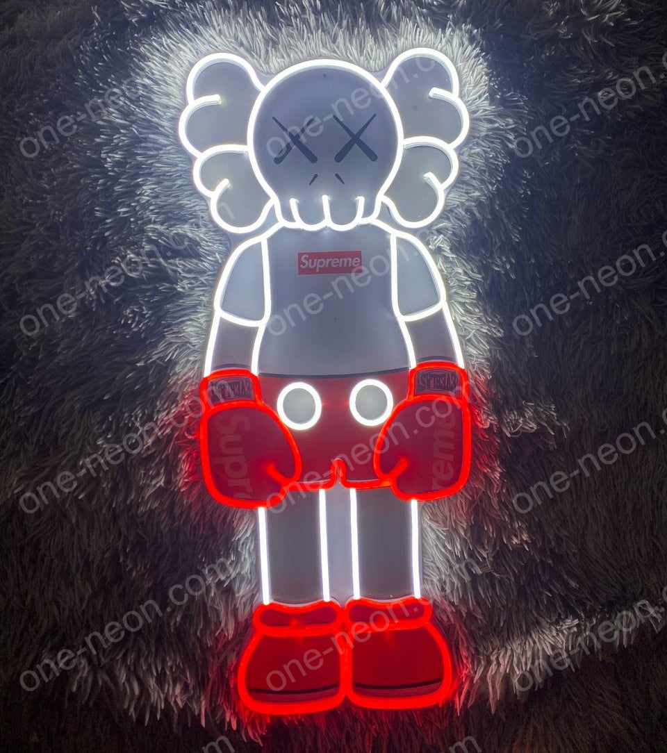 KAWS Supreme | LED Neon Sign (UV Printed)