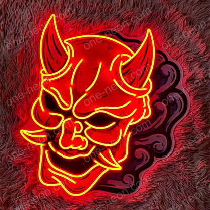 Hannya Mask | Neon Acrylic Artwork