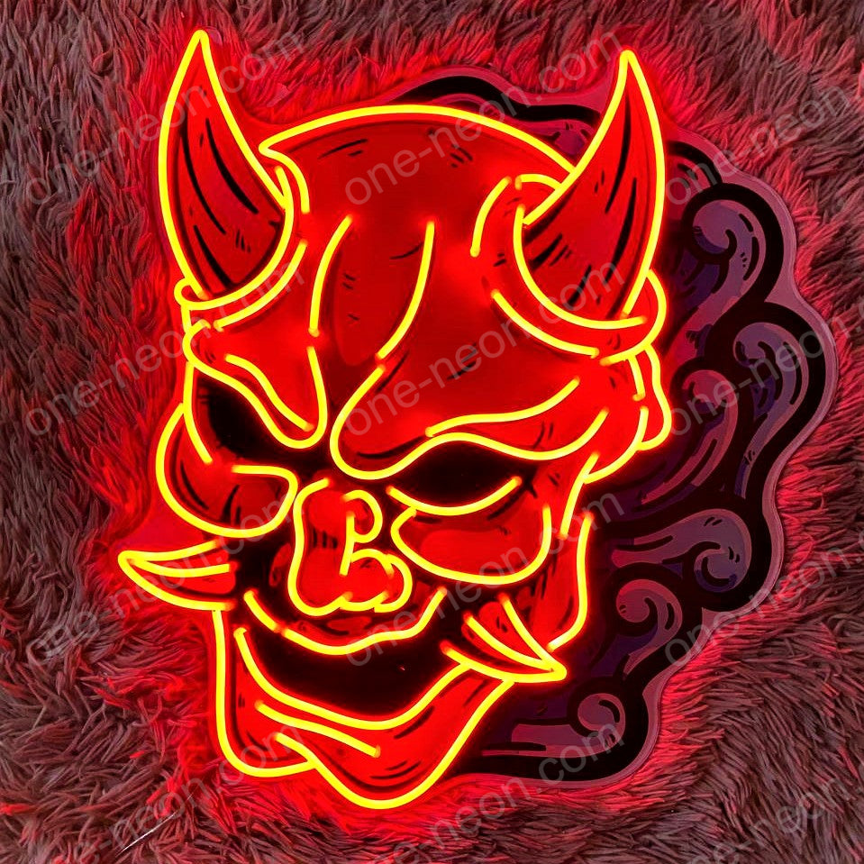 Hannya Mask | Neon Acrylic Artwork