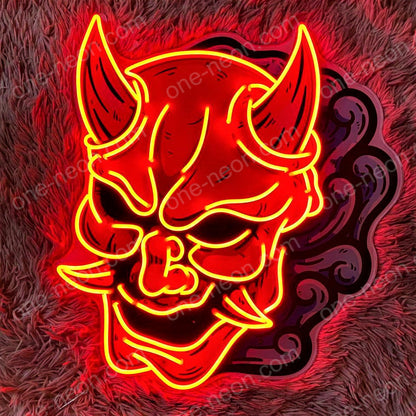 Hannya Mask | Neon Acrylic Artwork