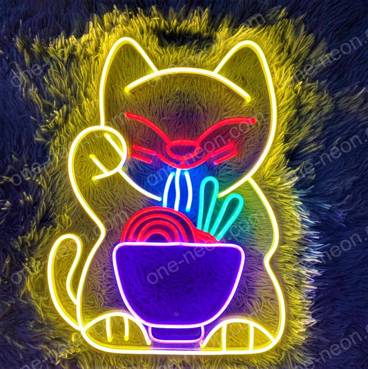 Lucky Cat Ver2 | LED Neon Sign