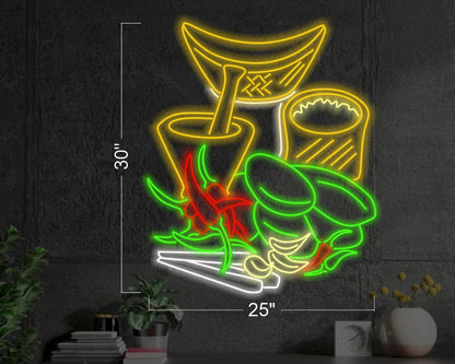 Spicy Lao Kitchen (3 sets) | LED Neon Sign