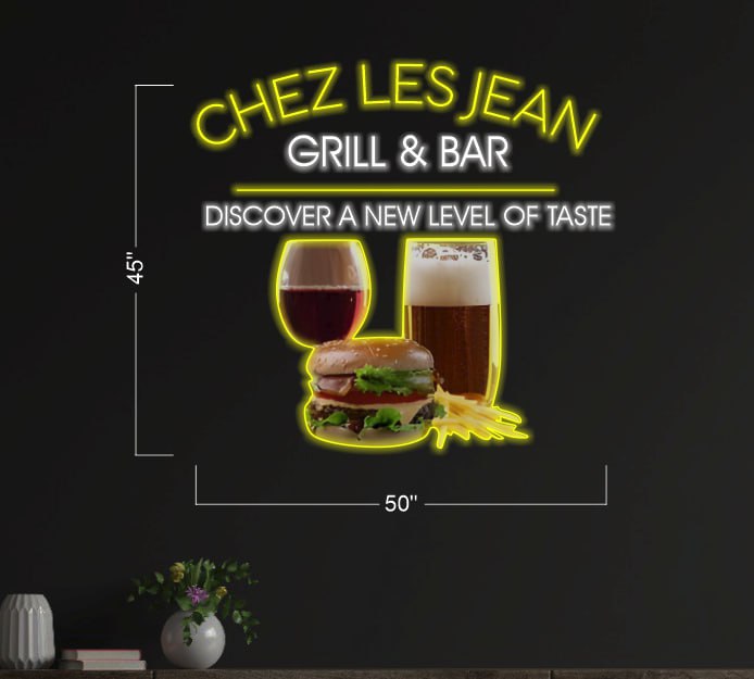 CHEZ LES JEAN GRILL & BAR | LED Neon Sign