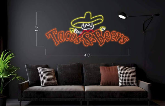 Tacos & Beers - Chaves Deluxe | LED Neon Sign