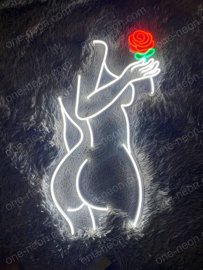 Woman Rose | LED Neon Sign