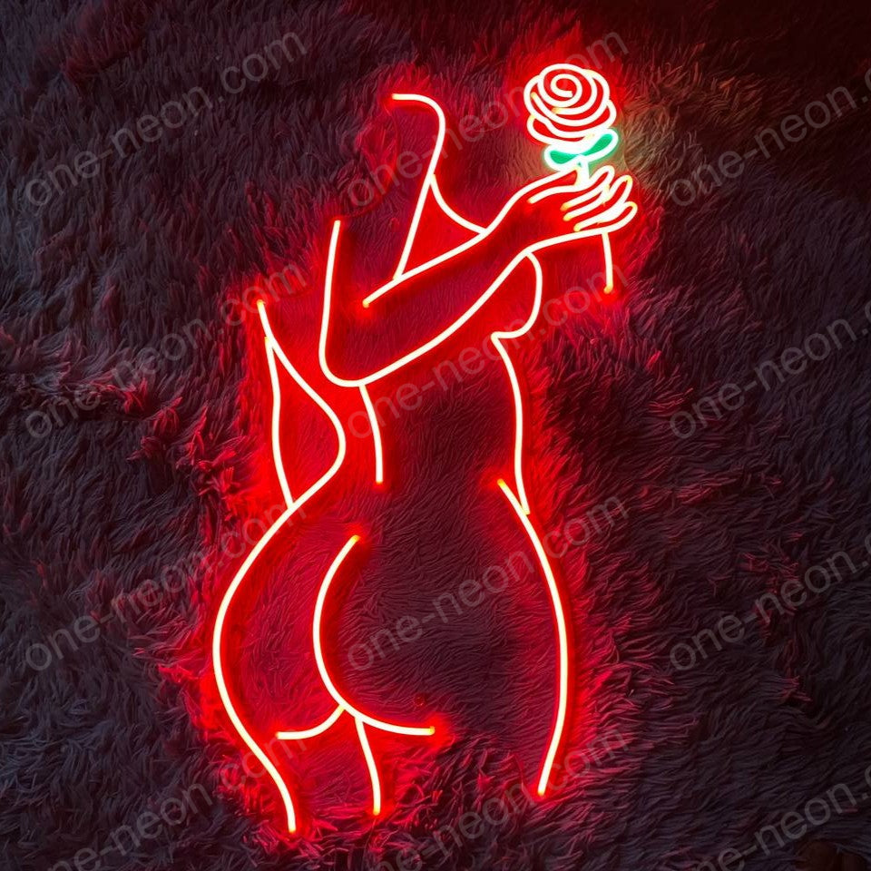 Woman Rose | LED Neon Sign