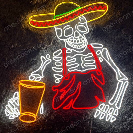 Mexican Skull Art | LED Neon Sign