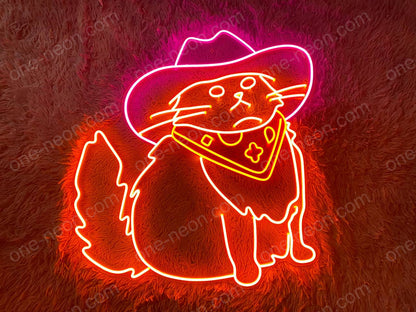 Cowboy Cat | LED Neon Sign