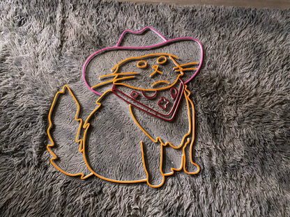 Cowboy Cat | LED Neon Sign