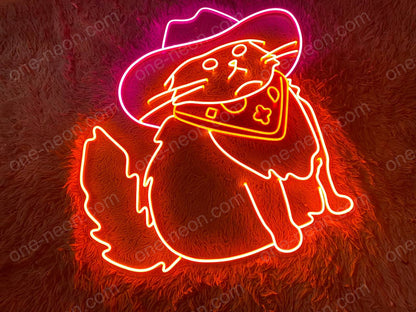 Cowboy Cat | LED Neon Sign