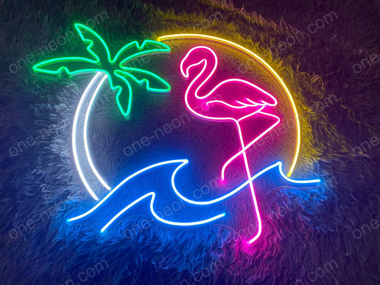 Flamingo Palm Tree | LED Neon Sign