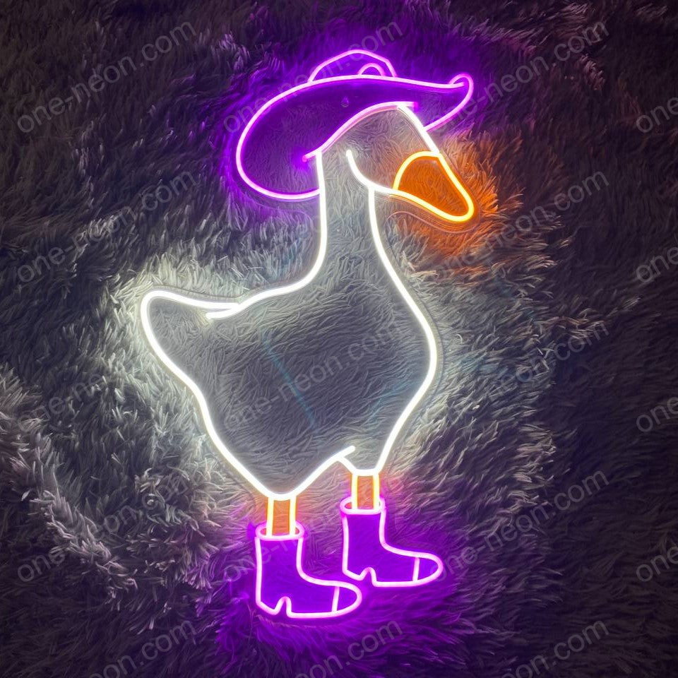 Cowboy Duck | LED Neon Sign