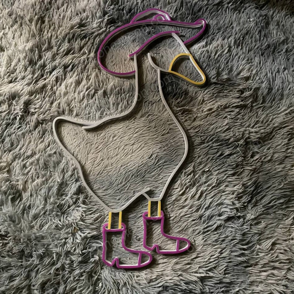 Cowboy Duck | LED Neon Sign