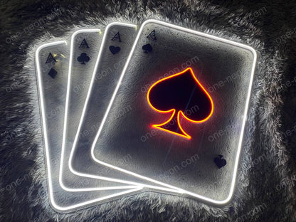 Four Aces Poker | LED Neon Sign