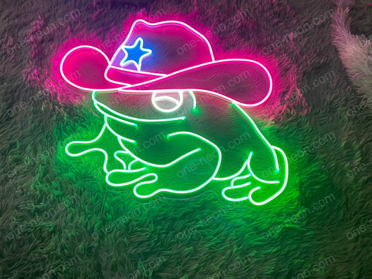 Cowboy Frog | LED Neon Sign