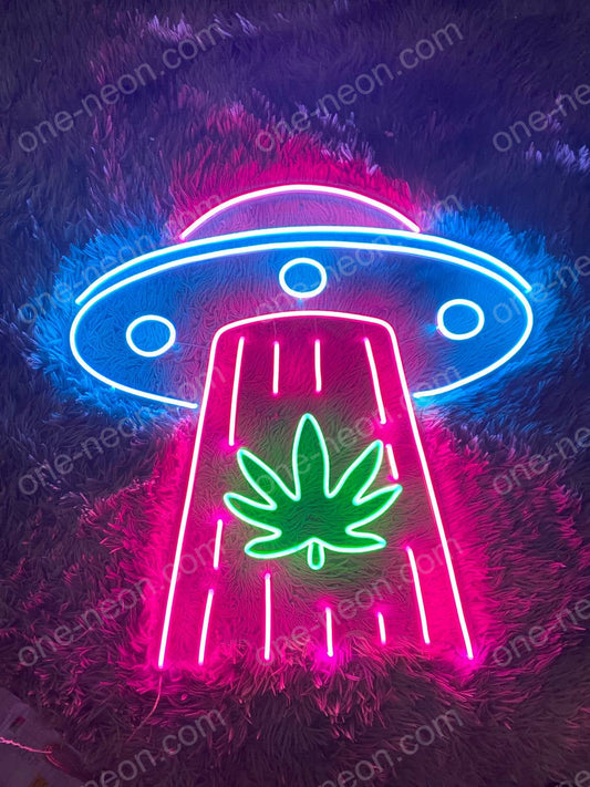 Weed Alien Abduction | LED Neon Sign