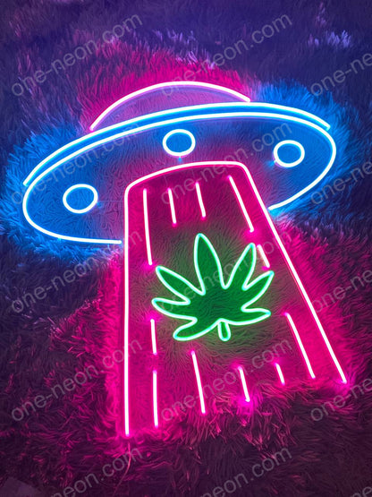 Weed Alien Abduction | LED Neon Sign