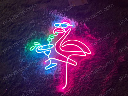 Flamingo Cocktail | LED Neon Sign