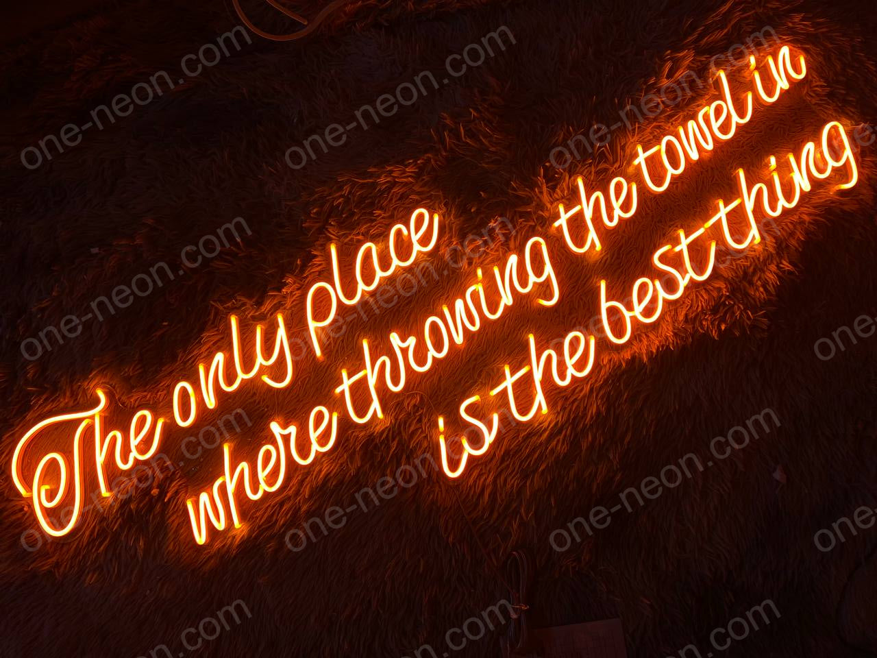 The Only Place Where Throwing The Towel In Is The Best Thing | LED Neon Sign